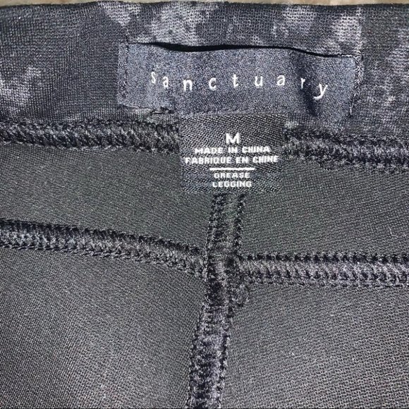 Sanctuary Ponte Pants Women's Size Medium Black Grey Snake Stretch Leggings - Picture 12 of 13